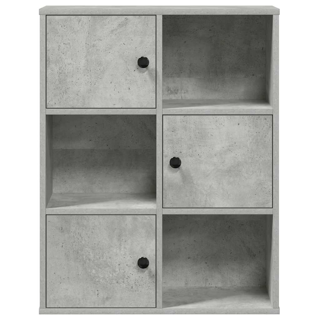 Bibliothèque 60X24X76,5 Cm Bois D'ingénierie Gris Béton