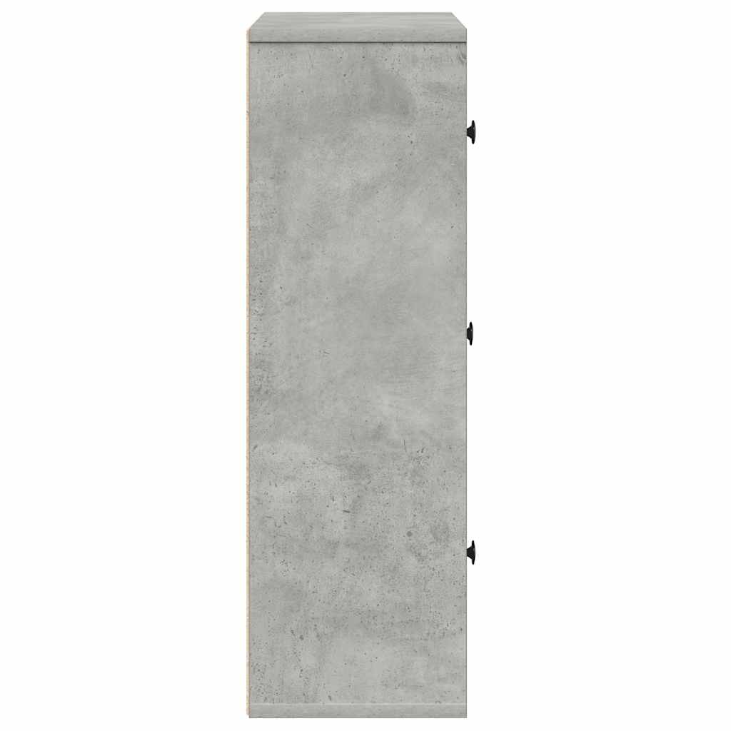 Bibliothèque 60X24X76,5 Cm Bois D'ingénierie Gris Béton