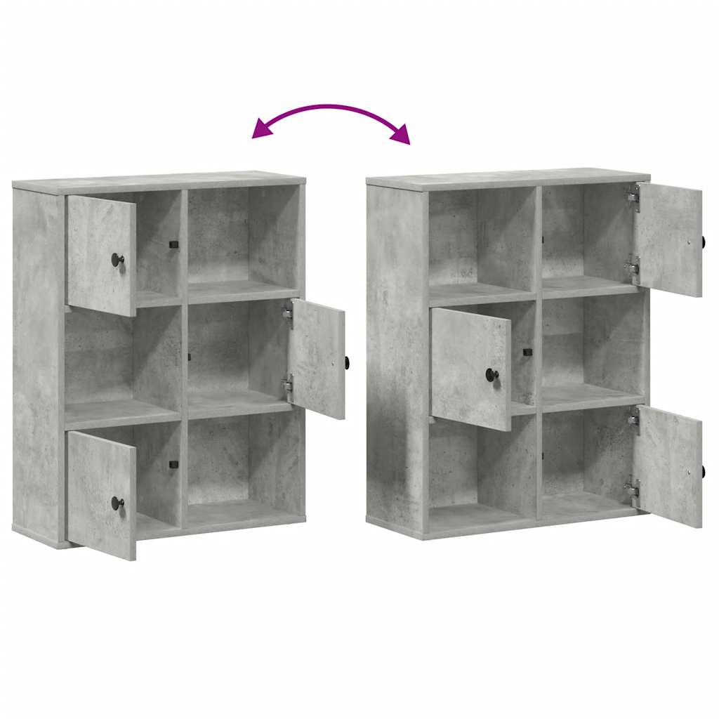 Bibliothèque 60X24X76,5 Cm Bois D'ingénierie Gris Béton