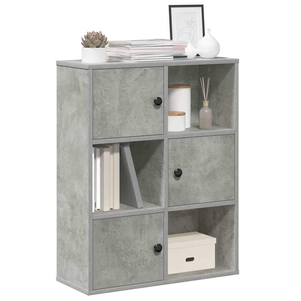 Bibliothèque 60X24X76,5 Cm Bois D'ingénierie Gris Béton