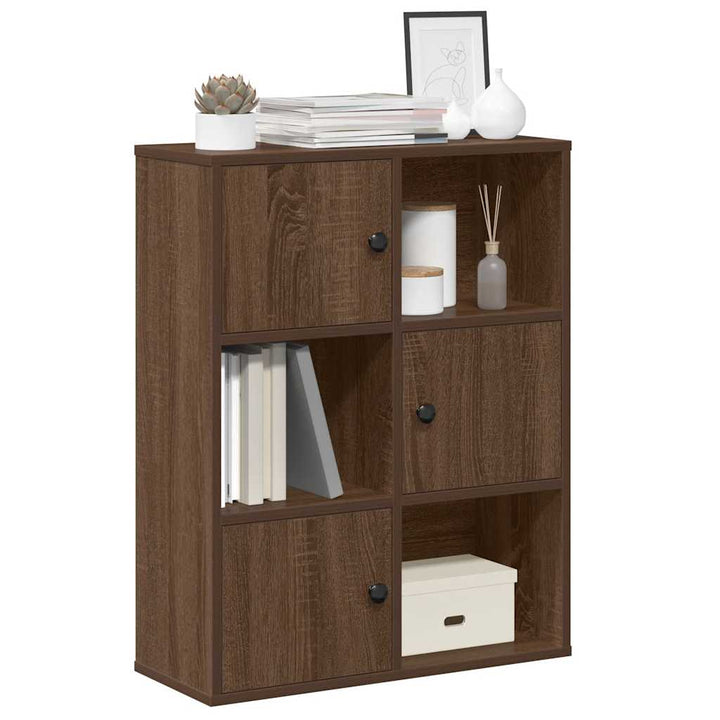 Bibliothèque 89X24X101,5 Cm Bois D'ingénierie Chêne Marron