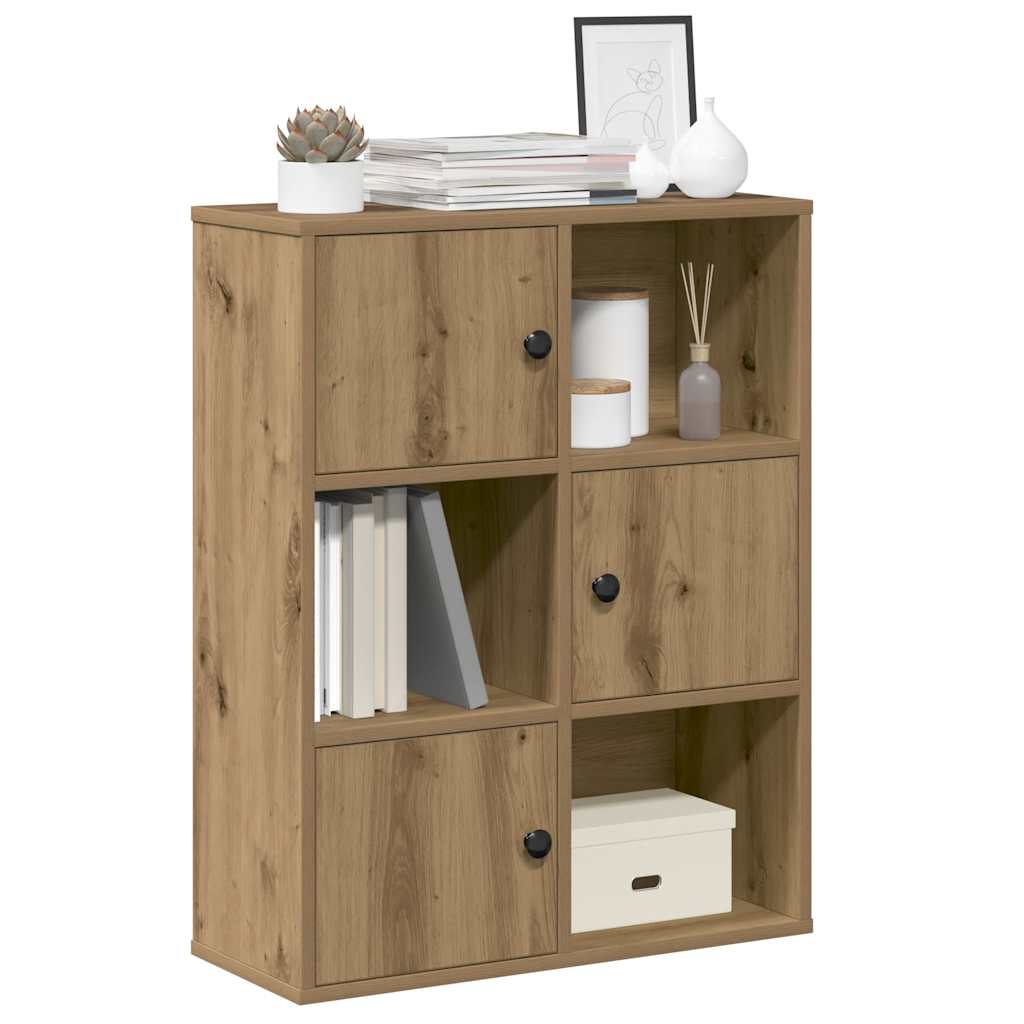 Bibliothèque 89X24X101,5 Cm Bois D'ingénierie Chêne Artisanal