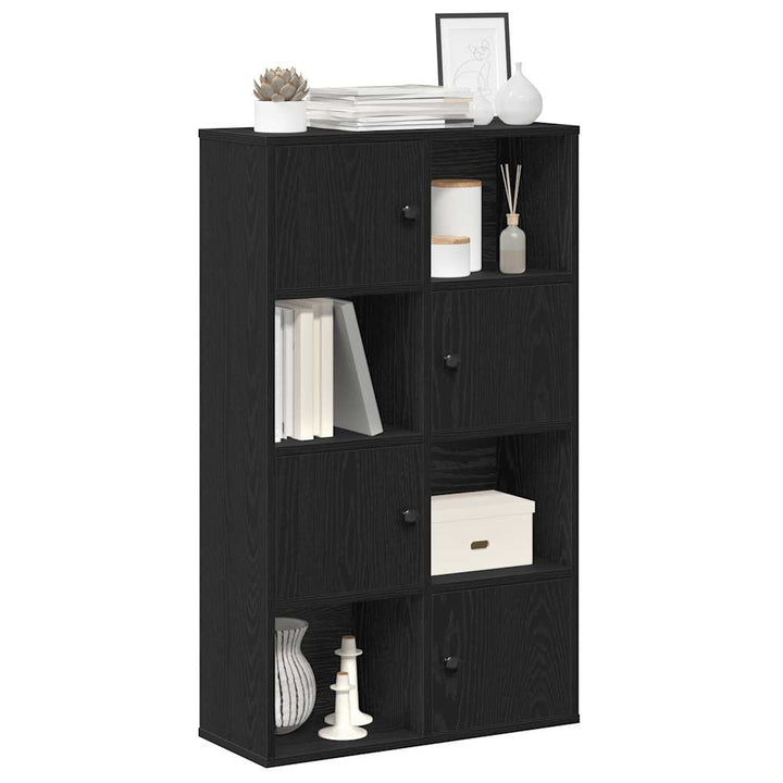 Bibliothèque Chêne 89X24X101,5 Cm Bois D'ingénierie Noir