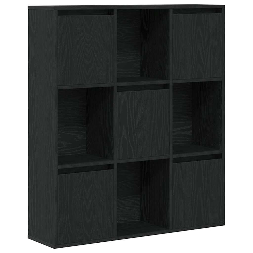 Bibliothèque Chêne 89X24X101,5 Cm Bois D'ingénierie Noir