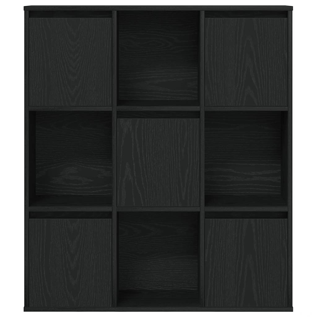 Bibliothèque Chêne 89X24X101,5 Cm Bois D'ingénierie Noir