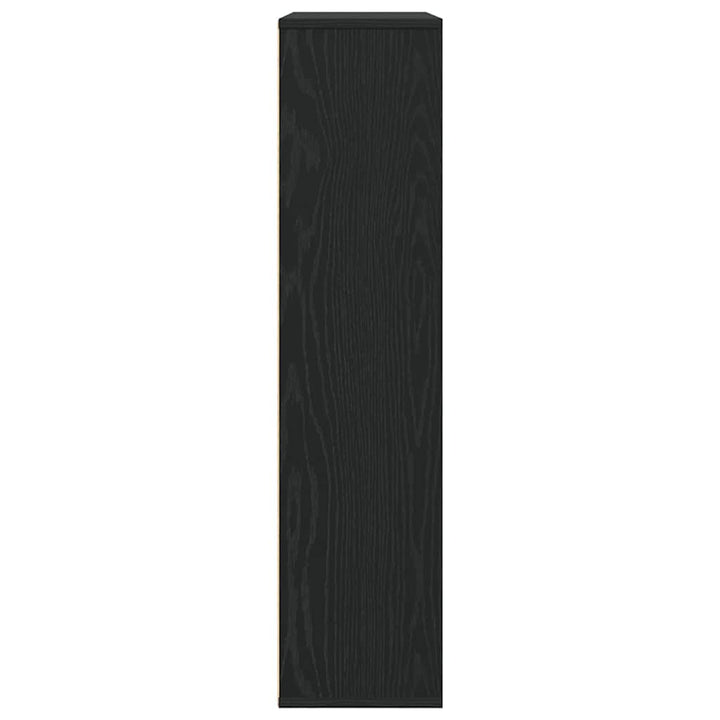 Bibliothèque Chêne 89X24X101,5 Cm Bois D'ingénierie Noir