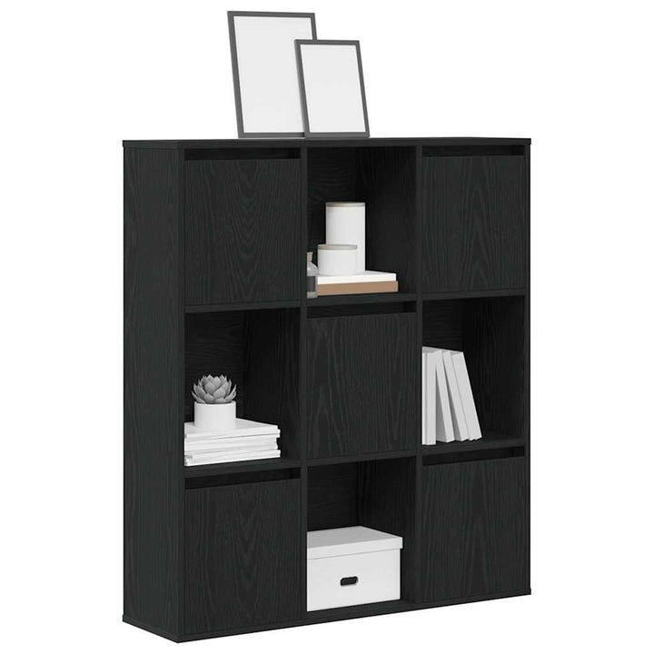 Bibliothèque Chêne 89X24X101,5 Cm Bois D'ingénierie Noir