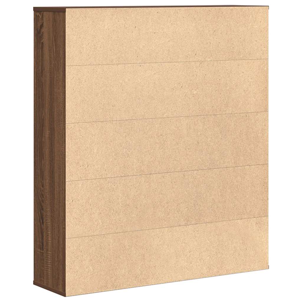 Bibliothèque 89X24X101,5 Cm Bois D'ingénierie Chêne Marron