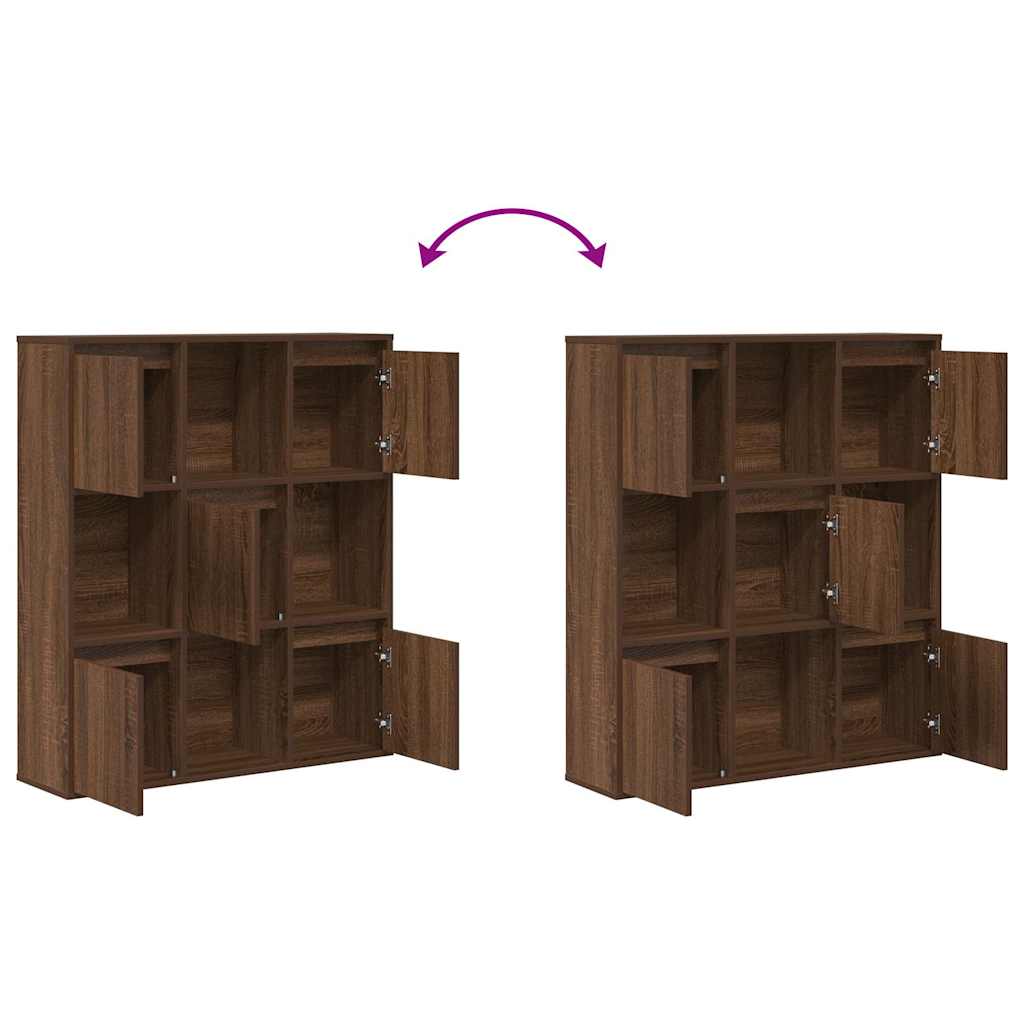 Bibliothèque 89X24X101,5 Cm Bois D'ingénierie Chêne Marron