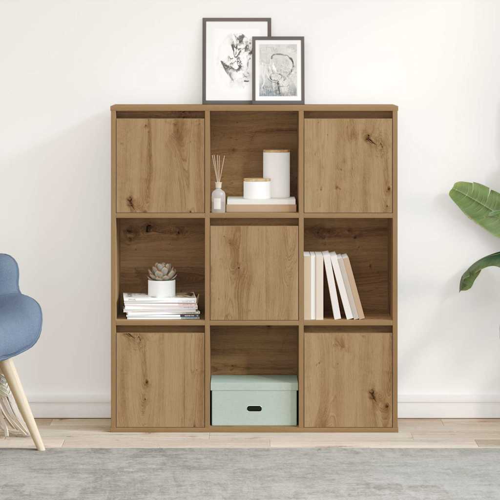 Bibliothèque 89X24X101,5 Cm Bois D'ingénierie Chêne Artisanal