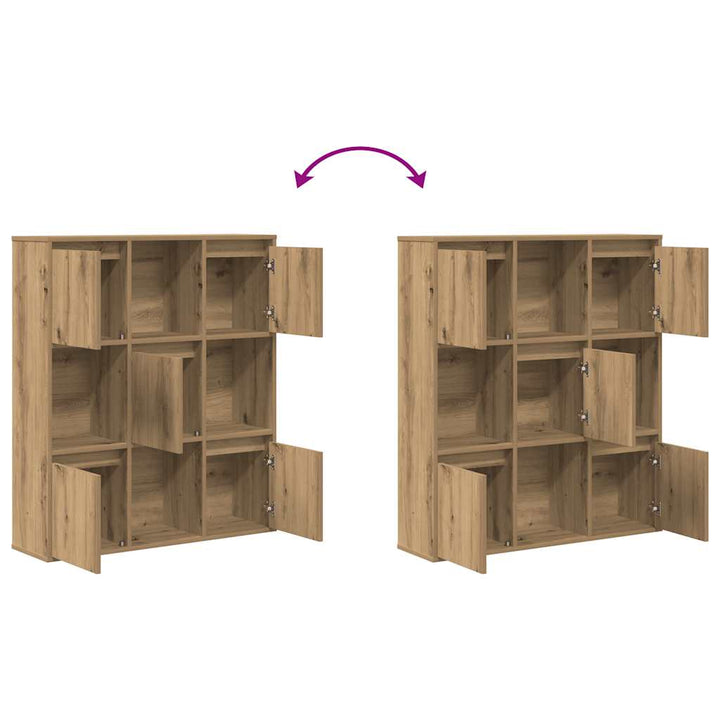 Bibliothèque 89X24X101,5 Cm Bois D'ingénierie Chêne Artisanal