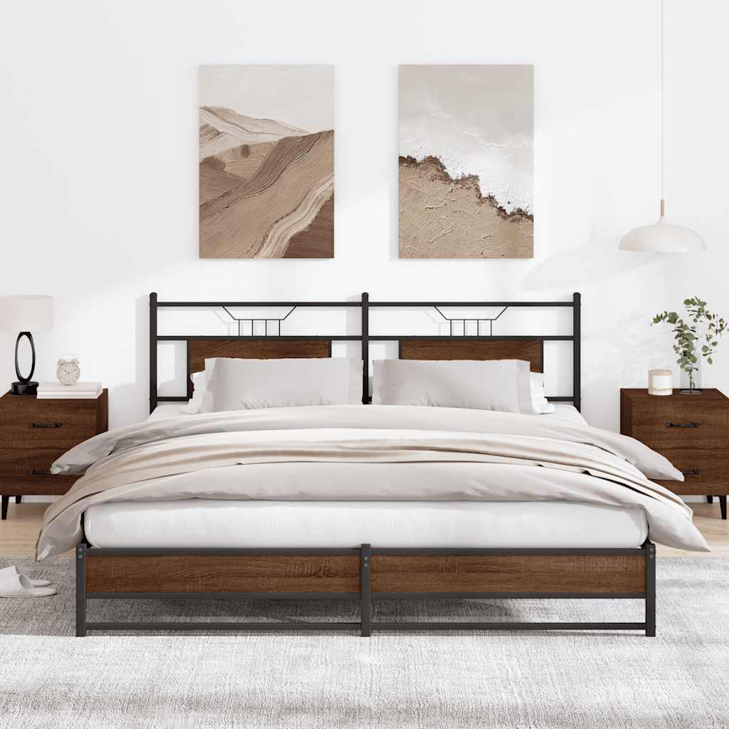 Cadre De Lit Sans Matelas Chêne Marron