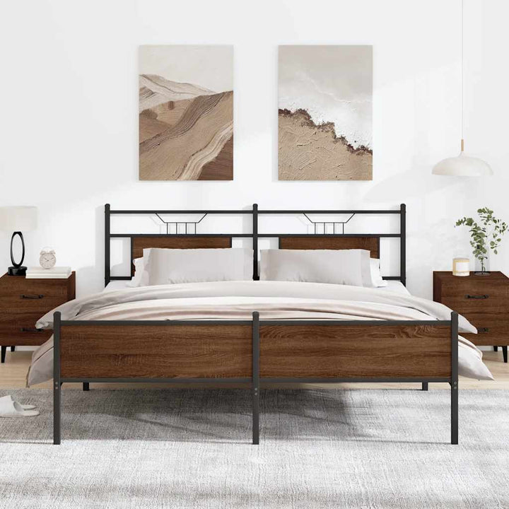 Cadre De Lit Sans Matelas Chêne Marron