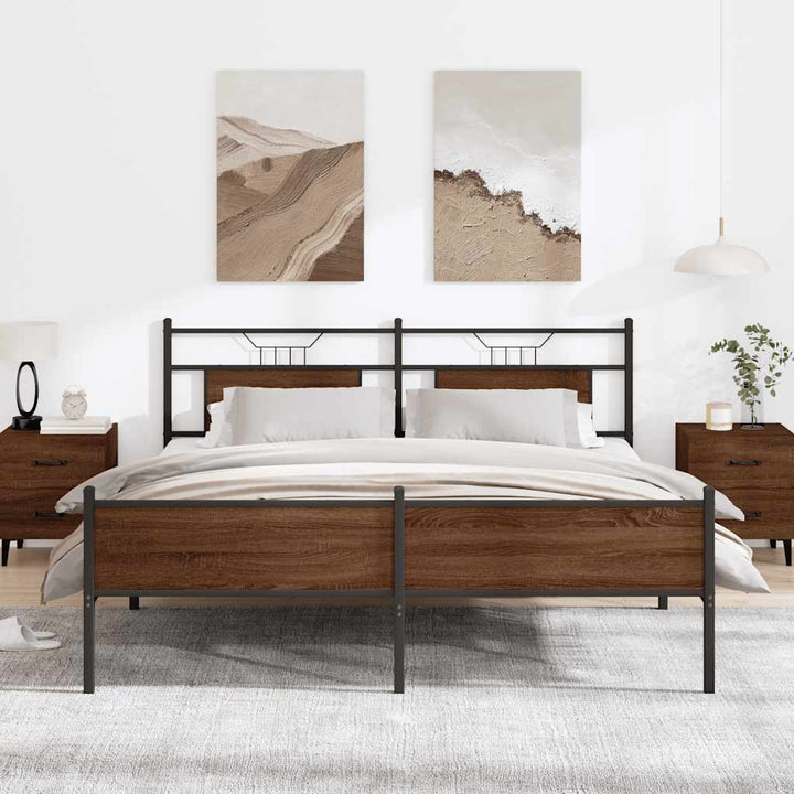 Cadre De Lit Sans Matelas Chêne Marron