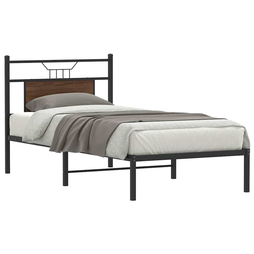 Cadre De Lit Sans Matelas Chêne Marron