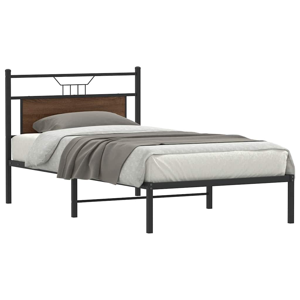Cadre De Lit Sans Matelas Chêne Marron