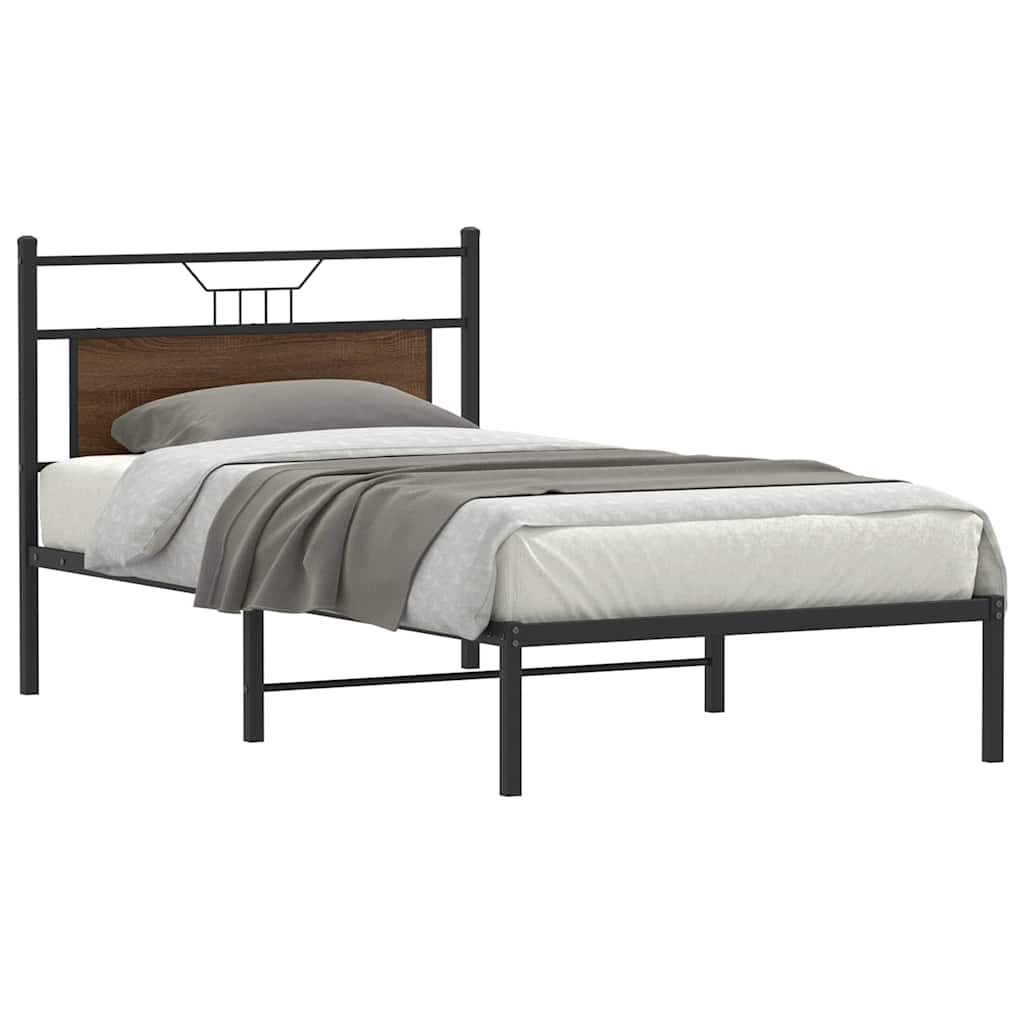 Cadre De Lit Sans Matelas Chêne Marron
