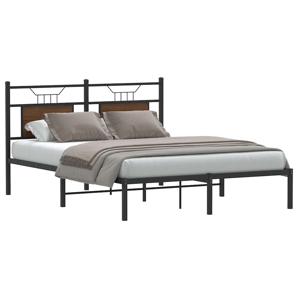 Cadre De Lit Sans Matelas Chêne Marron