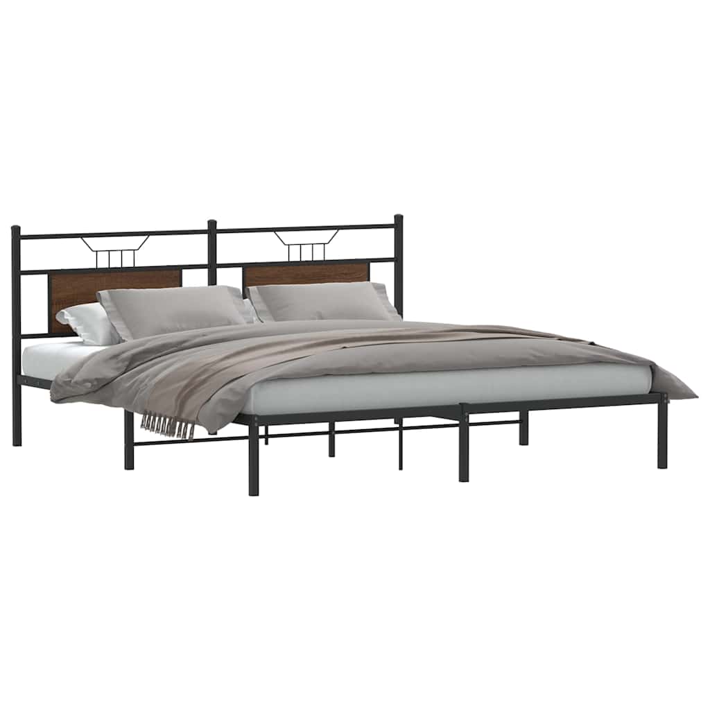 Cadre De Lit Sans Matelas Chêne Marron