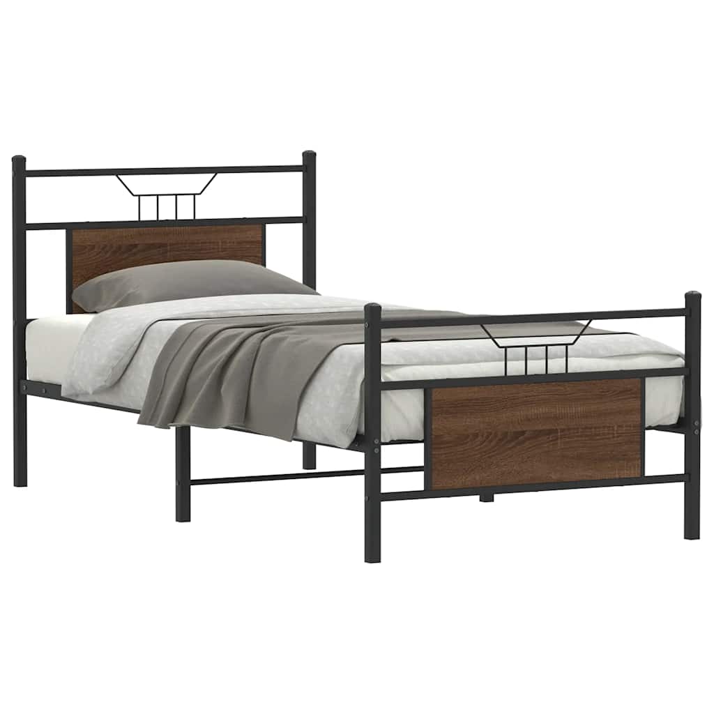 Cadre De Lit Sans Matelas Chêne Marron