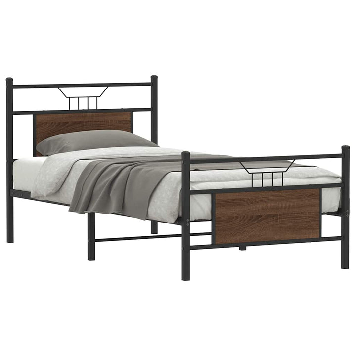 Cadre De Lit Sans Matelas Chêne Marron