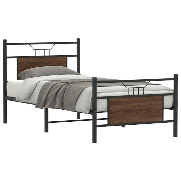 Cadre De Lit Sans Matelas Chêne Marron