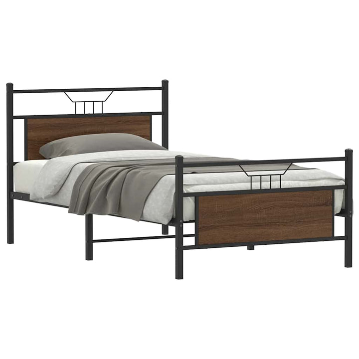 Cadre De Lit Sans Matelas Chêne Marron