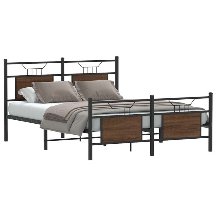 Cadre De Lit Sans Matelas Chêne Marron