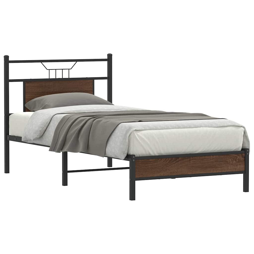 Cadre De Lit Sans Matelas Chêne Marron