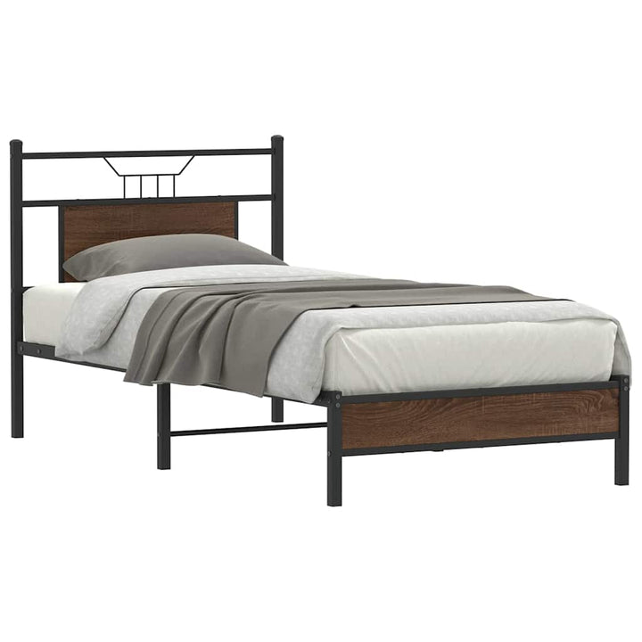Cadre De Lit Sans Matelas Chêne Marron