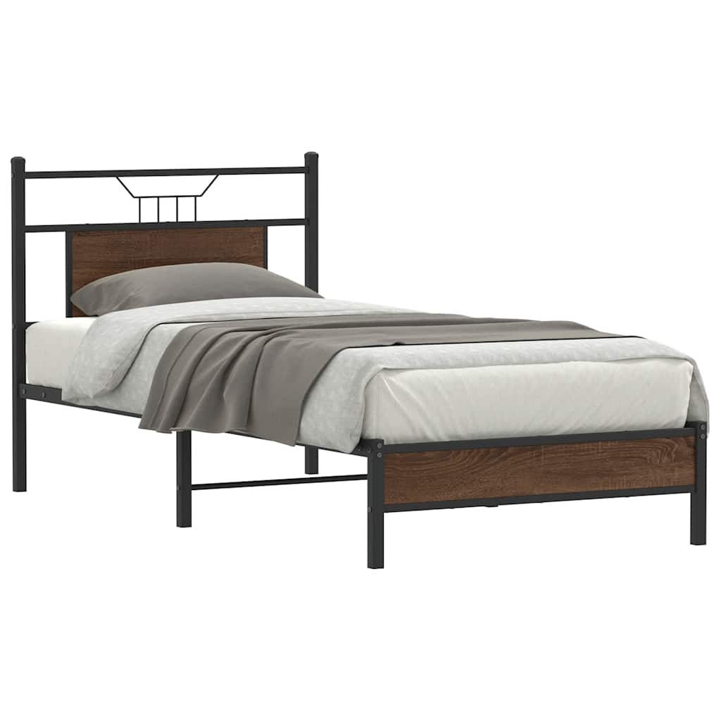 Cadre De Lit Sans Matelas Chêne Marron