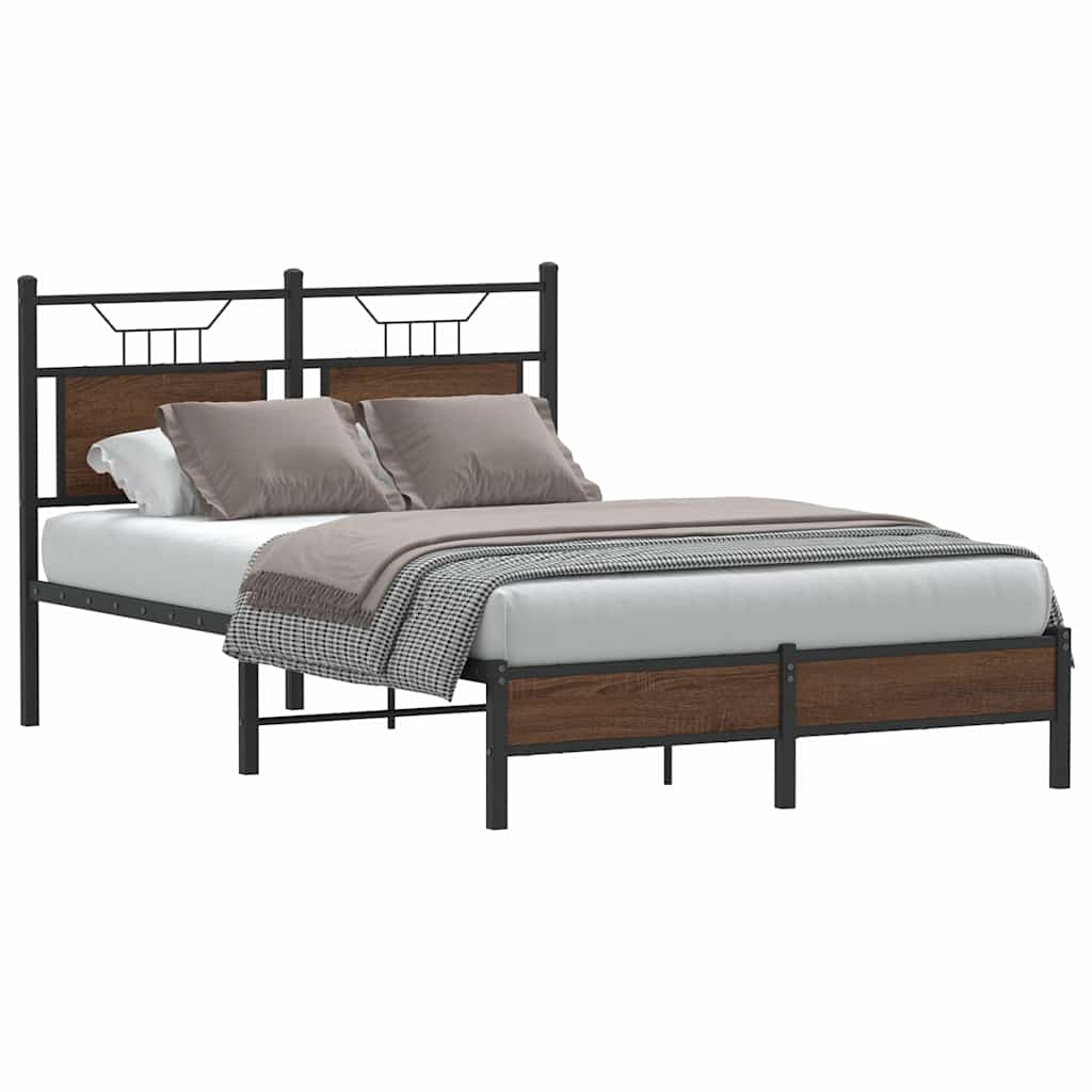 Cadre De Lit Sans Matelas Chêne Marron