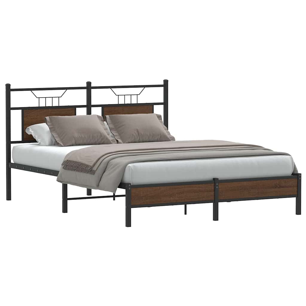 Cadre De Lit Sans Matelas Chêne Marron