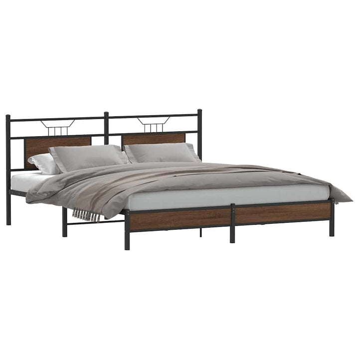 Cadre De Lit Sans Matelas Chêne Marron