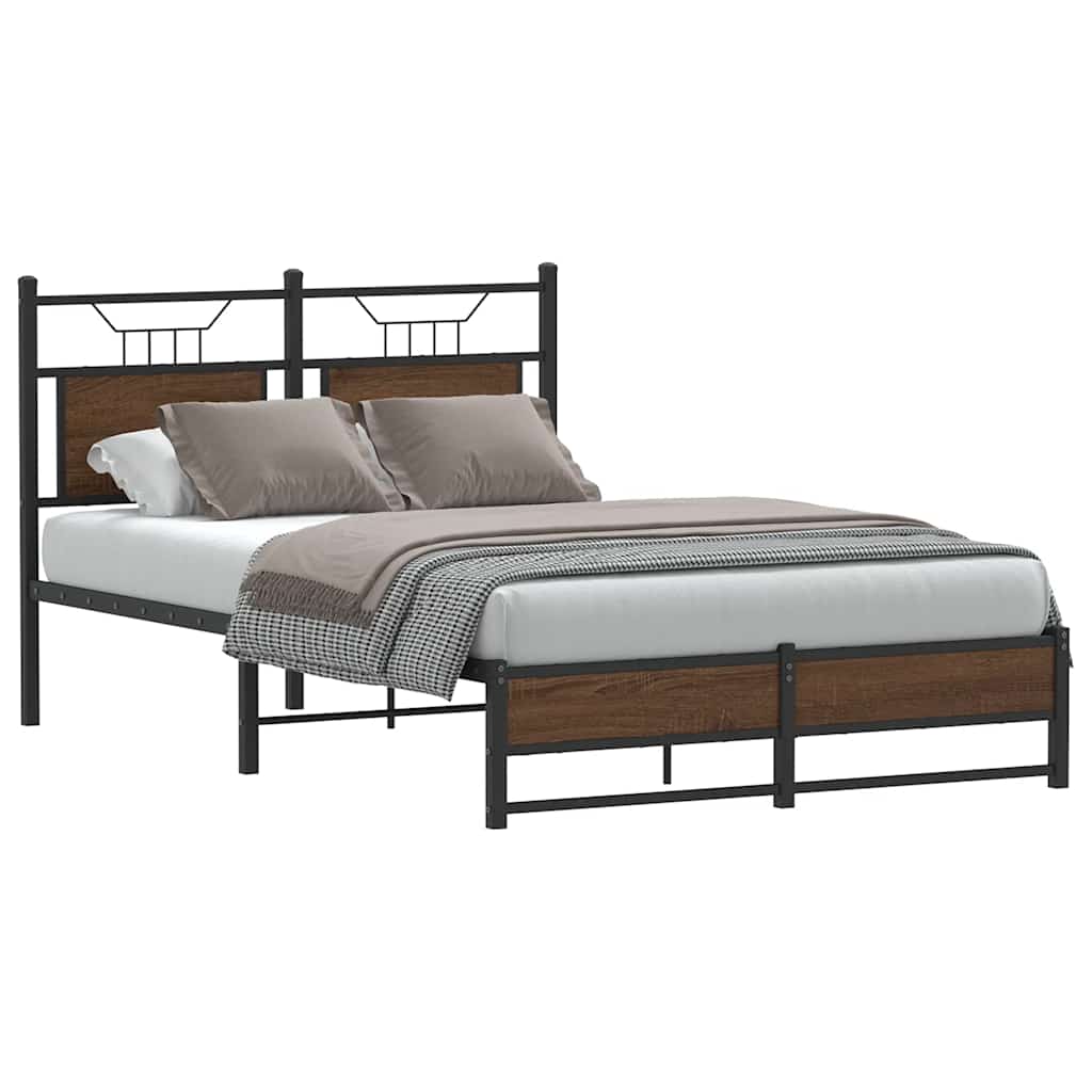 Cadre De Lit Sans Matelas Chêne Marron