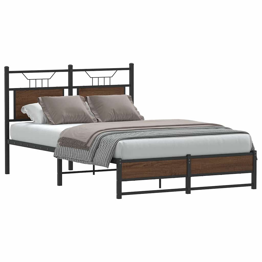 Cadre De Lit Sans Matelas Chêne Marron