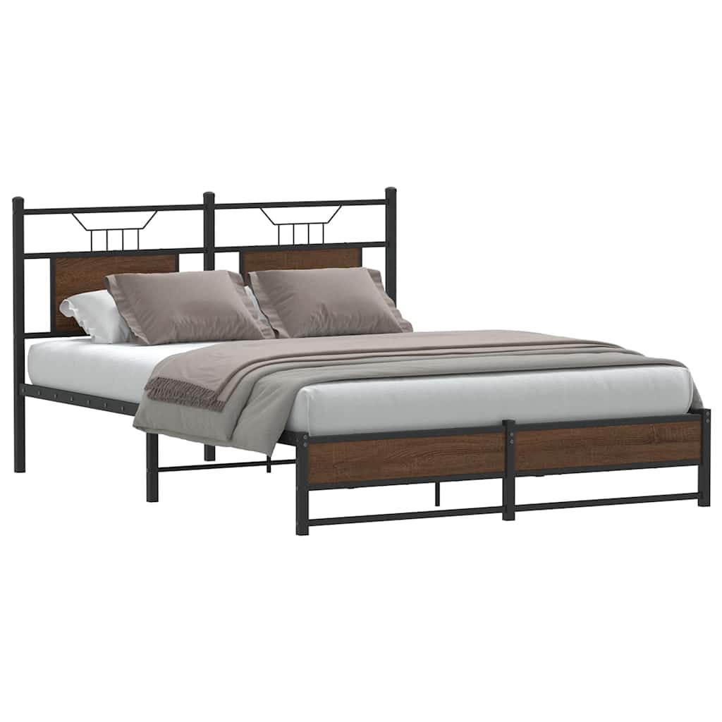 Cadre De Lit Sans Matelas Chêne Marron