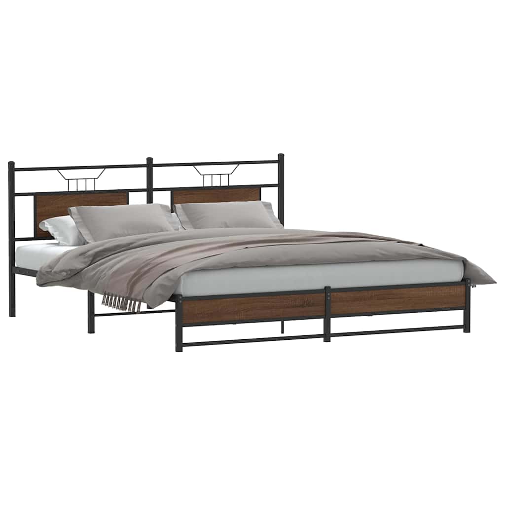 Cadre De Lit Sans Matelas Chêne Marron