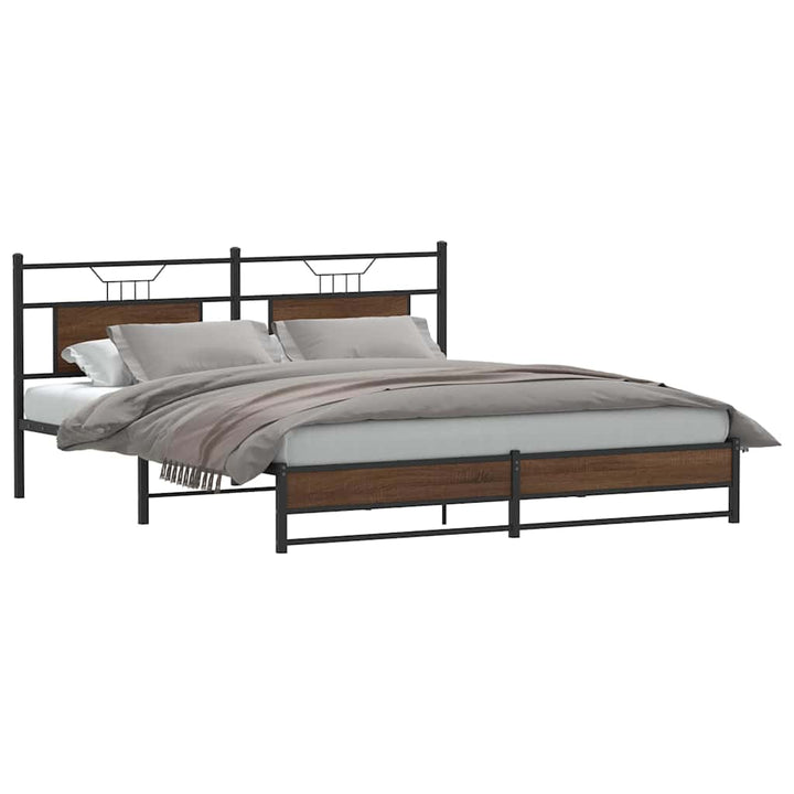 Cadre De Lit Sans Matelas Chêne Marron
