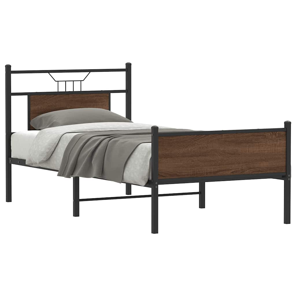 Cadre De Lit Sans Matelas Chêne Marron