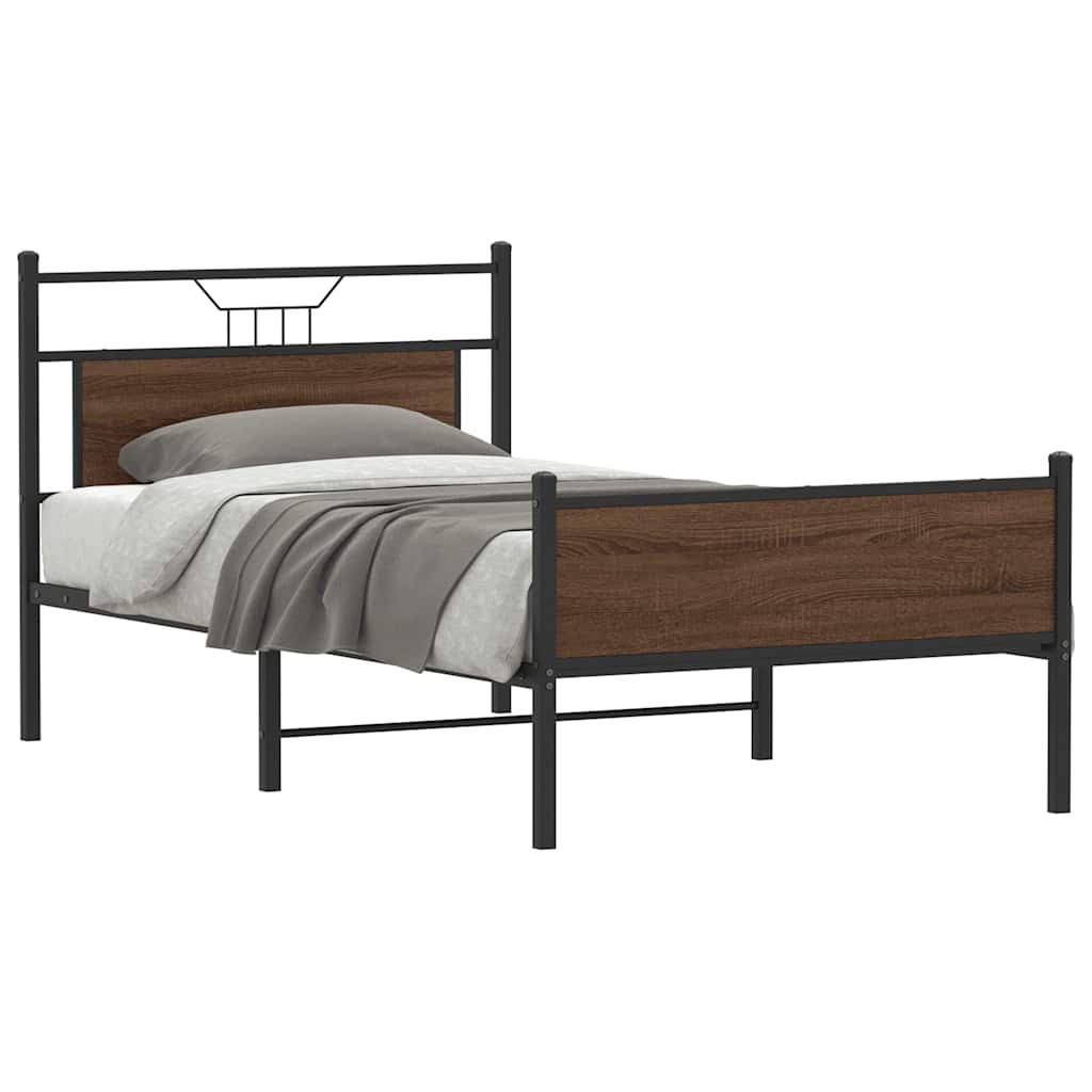 Cadre De Lit Sans Matelas Chêne Marron