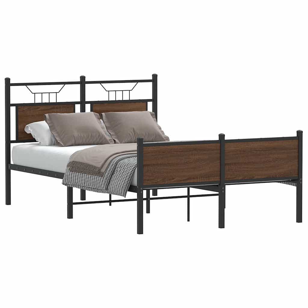 Cadre De Lit Sans Matelas Chêne Marron