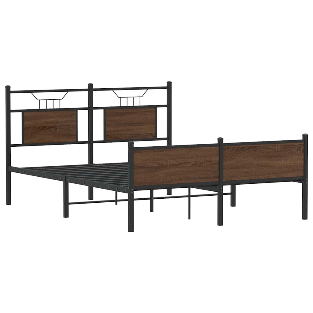 Cadre De Lit Sans Matelas Chêne Marron