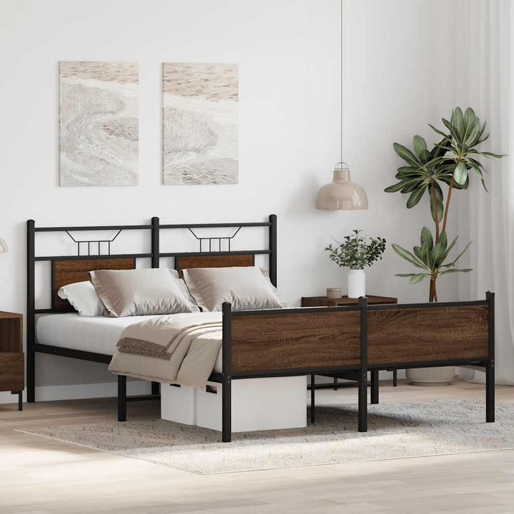Cadre De Lit Sans Matelas Chêne Marron