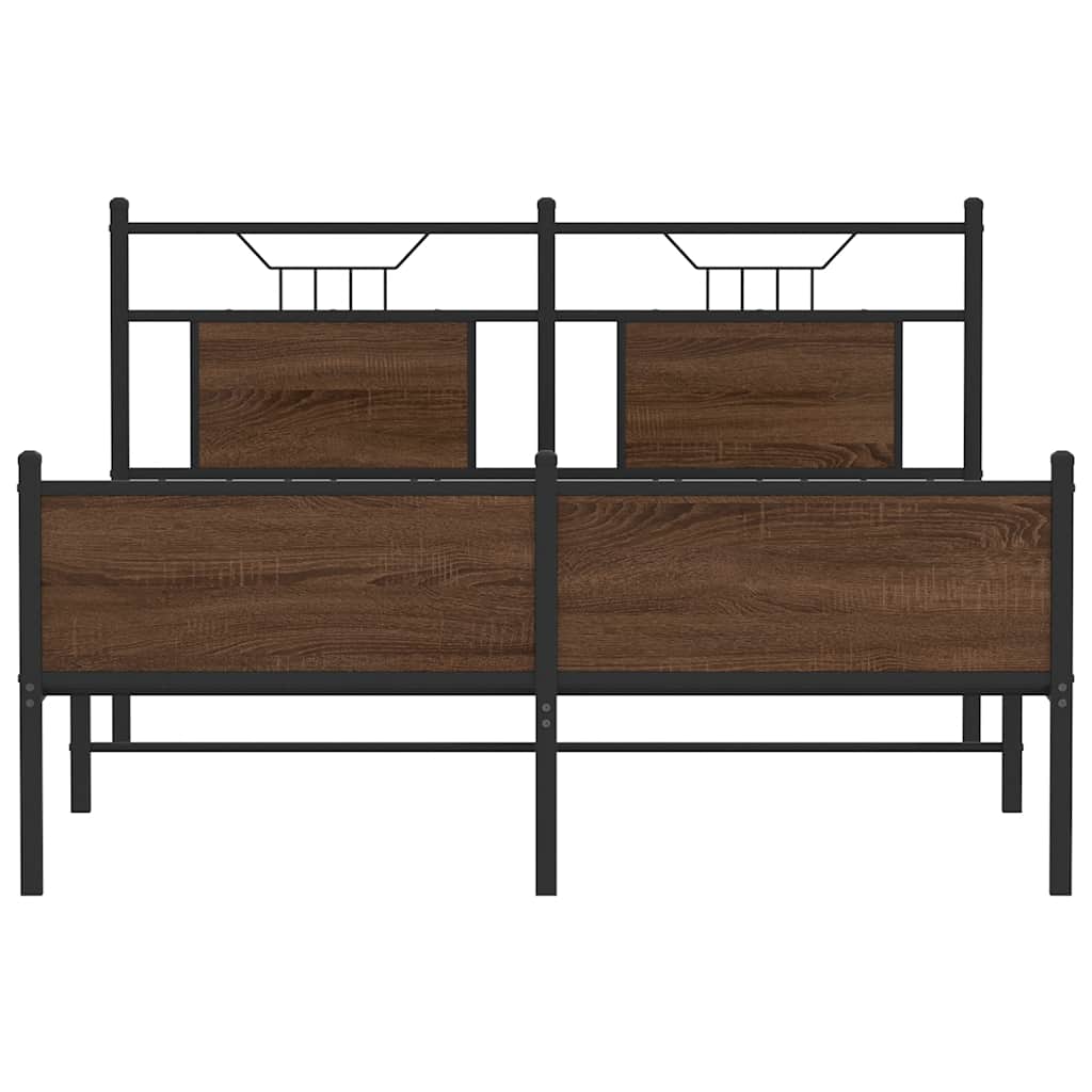 Cadre De Lit Sans Matelas Chêne Marron