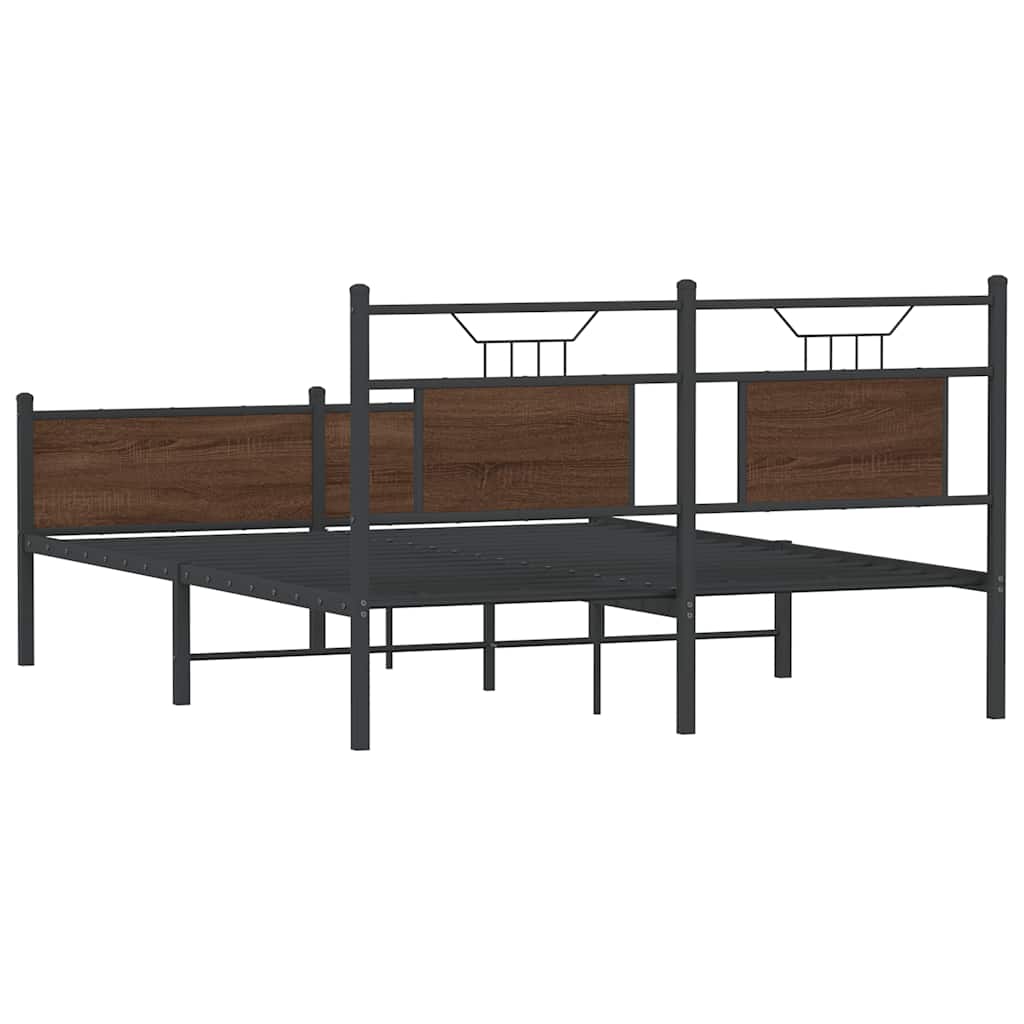 Cadre De Lit Sans Matelas Chêne Marron