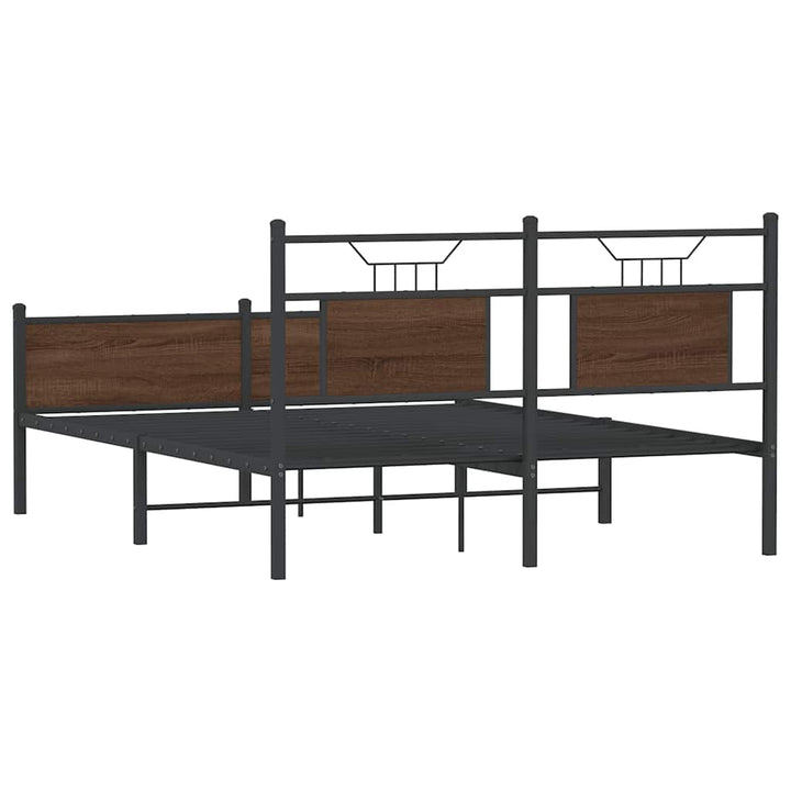 Cadre De Lit Sans Matelas Chêne Marron