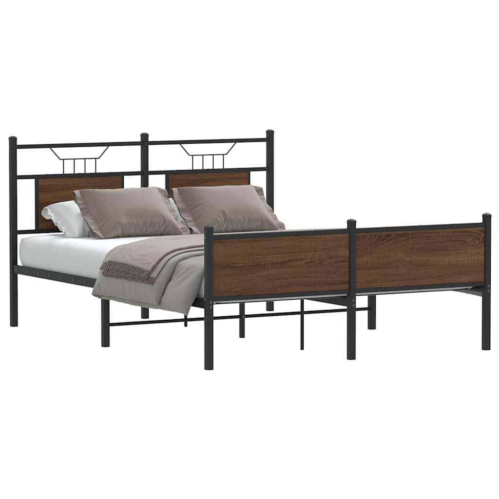 Cadre De Lit Sans Matelas Chêne Marron
