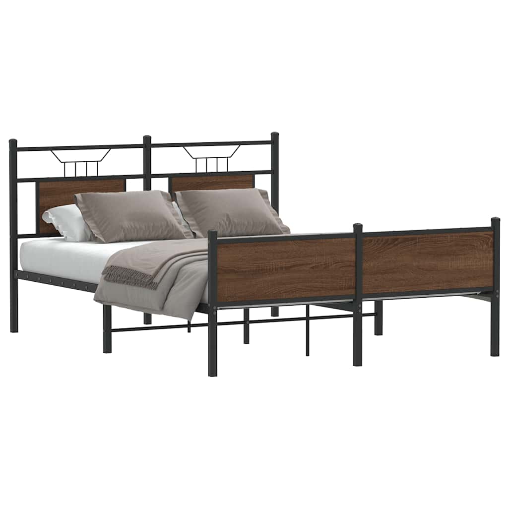 Cadre De Lit Sans Matelas Chêne Marron