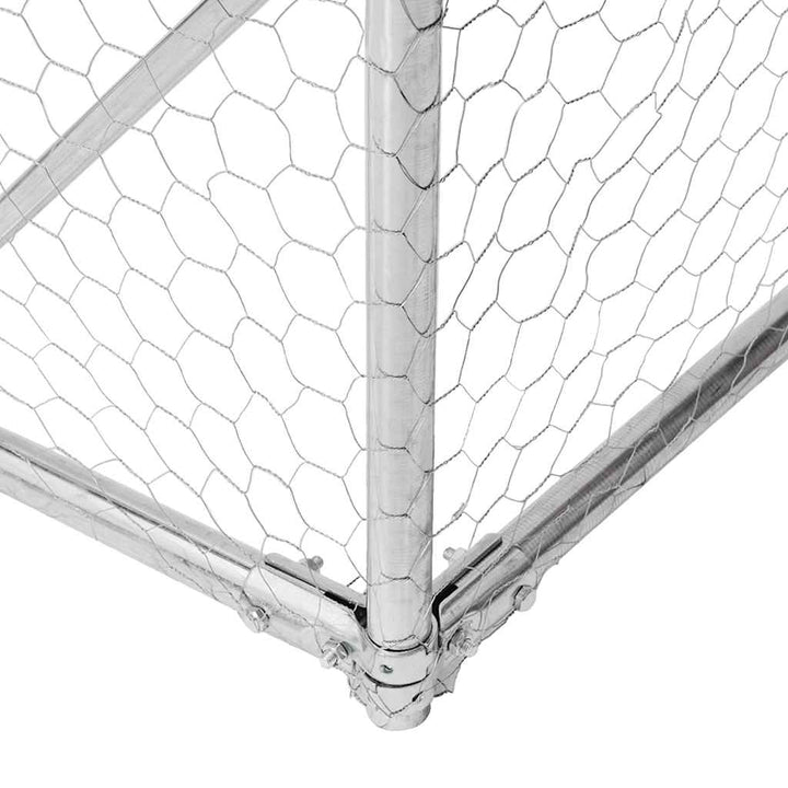 Chenil D'extérieur Pour Chiens Housse 3X2X1,9 M Acier Galvanisé